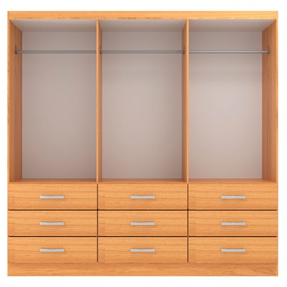 Guarda-Roupa Casal Bergamo 6 Portas 9 Gavetas Cinnamomo - Evidencia Móveis