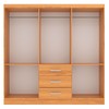 Guarda-Roupa Solteiro Sevilha 6 Portas 3 Gavetas Cinnamomo - Evidencia Móveis