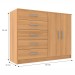 Cômoda 2 Portas 5 Gavetas Cp254 Cinnamomo - Evidencia Móveis