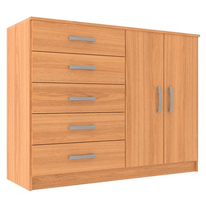 Cômoda 2 Portas 5 Gavetas Cp254 Cinnamomo - Evidencia Móveis