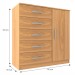 Cômoda 1 Porta 5 Gavetas Cp154 Cinnamomo - Evidencia Móveis
