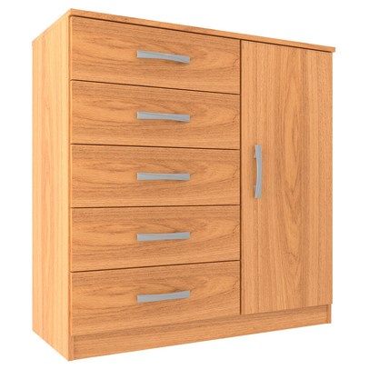 Cômoda 1 Porta 5 Gavetas Cp154 Cinnamomo - Evidencia Móveis