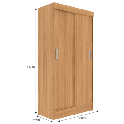 Guarda-Roupa Solteiro Berlim 2 Portas Cinnamomo - Evidencia Móveis