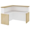 Mesa Tamburato Atendimento Carvalho/Branco - Artany Móveis