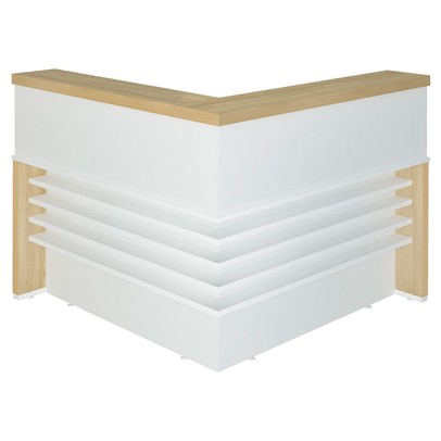 Mesa Tamburato Atendimento Carvalho/Branco - Artany Móveis