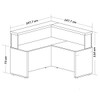Mesa Tamburato Atendimento Carvalho/Branco - Artany Móveis