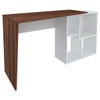 Mesa Escrivaninha Urban Ii Ipê/Branco - Artany Móveis