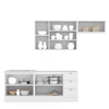 Cozinha Compacta Veneza 8 Portas 3 Gavetas 100% Mdf Americana Branco - Panorama Móveis