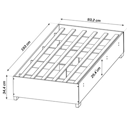 Base de Cama Box Solteiro Libia 88 X188 Cm Branco - Viero Móveis