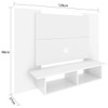 Painel para TV Até 48 Polegadas 2 Nichos Branco - Fellicci