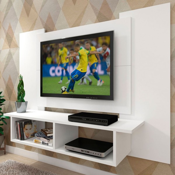 Painel para TV Até 48 Polegadas 2 Nichos Branco - Fellicci