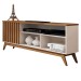 Rack para TV Até 55 Polegadas Malbec Wood Retrô 1 Porta 1 Prataleira Off White/Freijó - Giga Móveis