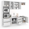 Cozinha Completa Atlanta 10 Portas 5 Gavetas 100% Mdf Americana Branco - Panorama Móveis