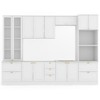 Cozinha Completa Chicago 12 Portas 7 Gavetas 100% Mdf Americana Branco - Panorama Móveis