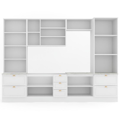 Cozinha Completa Chicago 12 Portas 7 Gavetas 100% Mdf Americana Branco - Panorama Móveis