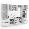 Cozinha Completa Chicago 12 Portas 7 Gavetas 100% Mdf Americana Branco - Panorama Móveis