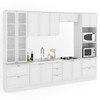 Cozinha Completa Chicago 12 Portas 7 Gavetas 100% Mdf Americana Branco - Panorama Móveis