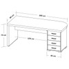 Mesa para Escritório Tamburato 4 Gavetas Carvalho/Branco - Artany Móveis