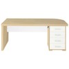 Mesa para Escritório Tamburato 4 Gavetas Carvalho/Branco - Artany Móveis