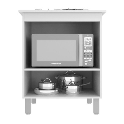 Armário de Cozinha para Cooktop 4 Bocas Iara 1 Porta Branco - Jcarvalho