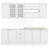 Cozinha Completa Dallas 11 Portas 3 Gavetas 100% Mdf Americana Branco - Panorama Móveis