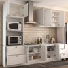 Cozinha Completa Miami 9 Portas 5 Gavetas 100% Mdf Americana Branco - Panorama Móveis