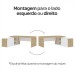 Mesa para Escritório Diretor Connect III 1 Porta 2 Prateleiras Carvalho/Branco - Artany Móveis