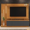 Estante para TV Até 65 Polegadas Candian com Led 4 Portas Cinamomo/Grafite - Jcm Móveis