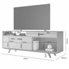 Rack para TV Até 65 Polegadas ímpar 2 Portas 1 Gaveta Café/Off White - Jcm Móveis