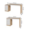 Mesa para Escritório 3 Gavetas Lâmina Mel/Branco - Pnr Móveis