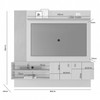 Painel para TV Até 60 Polegadas Preciso 2 Portas 2 Prateleiras Off White/Cinamomo - Jcm Móveis