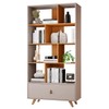Estante para Livros Office 1 Gaveta Off White/ Cinamomo - Jcm Móveis