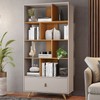 Estante para Livros Office 1 Gaveta Off White/ Cinamomo - Jcm Móveis
