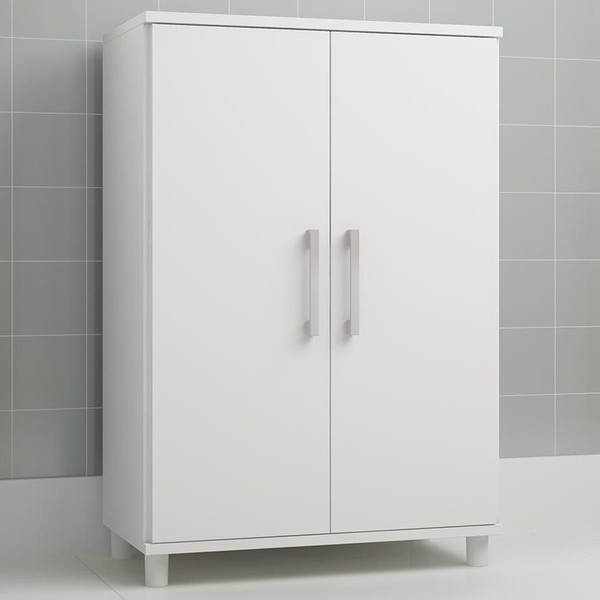 Armário Multiuso Baixo 2 Portas Branco - Pnr Móveis