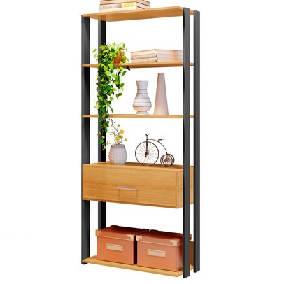 Estante Livreiro Emoção 1 Gaveta Cinamomo/Grafite - Jcm Móveis