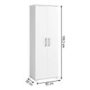 Armário Multiuso 60 Cm 2 Portas 6 Prateleiras Branco - Pnr Móveis