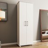 Armário Multiuso 60 Cm 2 Portas 6 Prateleiras Branco - Pnr Móveis