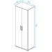 Armário Multiuso 60 Cm 2 Portas 9 Prateleiras Branco - Pnr Móveis