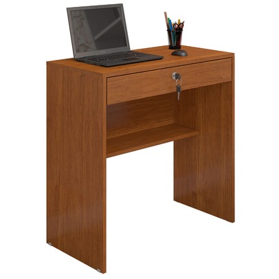 Mesa Escrivaninha Andorinha 1 Gaveta com Chave Cinamomo - Jcm Móveis