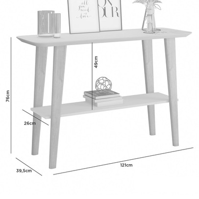 Aparador Formoso 1 Prateleira Off White/Cinamomo - Jcm Móveis
