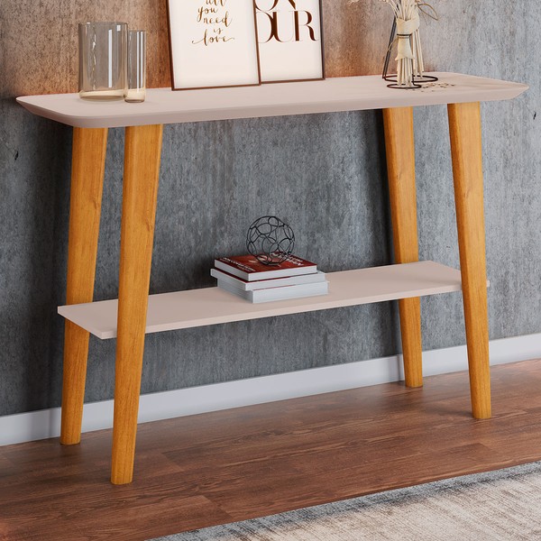 Aparador Formoso 1 Prateleira Off White/Cinamomo - Jcm Móveis