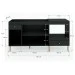 Balcão de Cozinha para Pia 3 Portas 2 Gavetas Espaço para Forno e Cooktop Itália Preto - Panorama Móveis