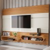 Painel para TV Até 65 Polegadas 2 Nichos Off White/Freijó - Dalla Costa