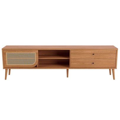 Rack para TV Até 60 Polegadas 1 Porta 2 Gavetas Freijó - Dalla Costa