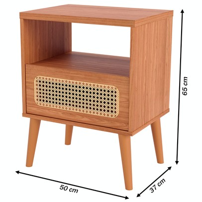Mesa de Cabeceira Tela 1 Gaveta Freijó - Dalla Costa