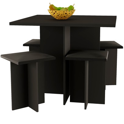 Mesa de Jantar 4 Lugares Onix - Hecol Móveis