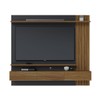 Painel para TV Até 70 Polegadas Juriti 3 Portas 2 Prateleiras Noce Milano/Preto Fosco - Colibri