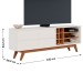 Rack para TV Até 70 Polegadas Noronha 2 Portas 2 Prateleiras Off White Matte/Freijó - Colibri