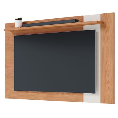 Painel para TV Até 70 Polegadas Leme 1 Prateleira Freijó/Off White Matte - Colibri