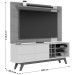 Rack com Painel para TV Até 70 Polegadas Noronha 2 Portas 3 Prateleiras Freijó/Off White Matte - Colibri